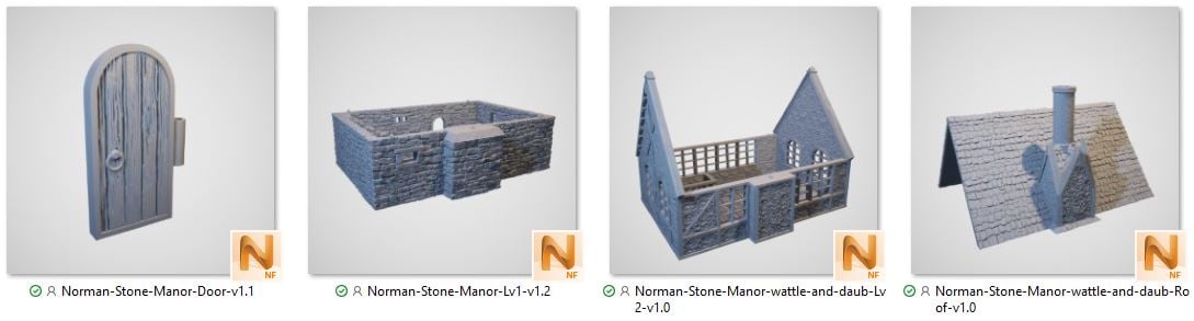 Norman Stone Manor (wattle and Daub version) STL
