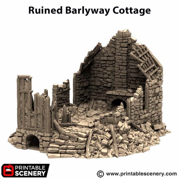 Ruined Barlyway Cottage STL