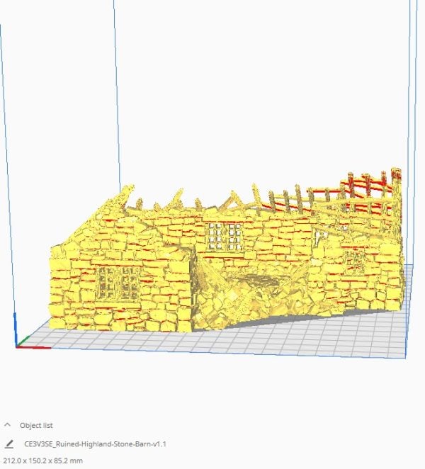 Ruined Highland Stone Barn Measurement