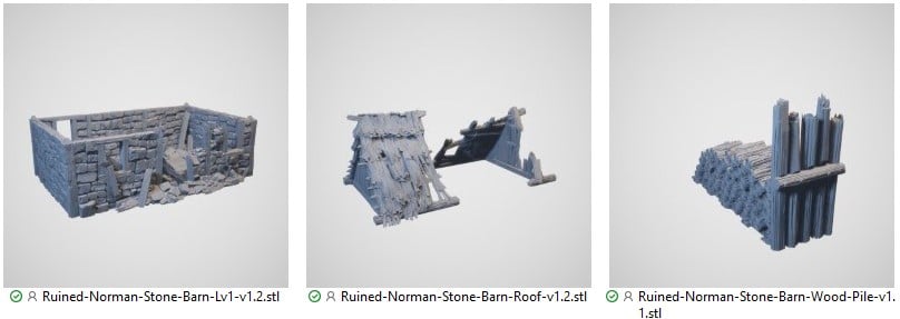 Ruined Norman Stone Barn