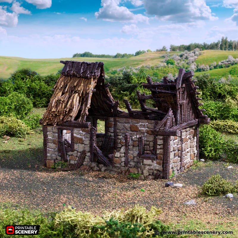 Ruined Norman Stone Barn