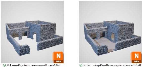 Farm Pig pen base options