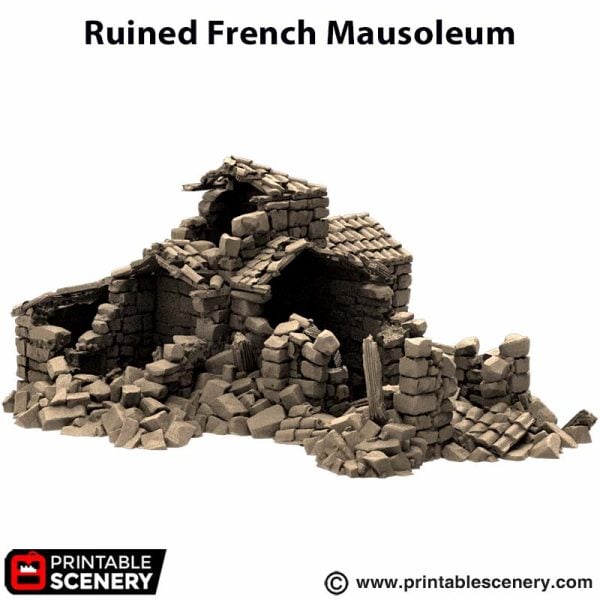 Ruined French Mausoleum STL