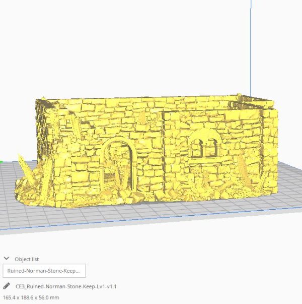 Ruined Norman Stone Keep STL