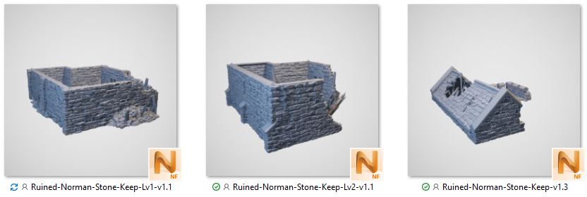 Ruined Norman Stone Keep STL