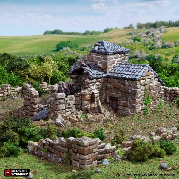 Ruined French Mausoleum STL