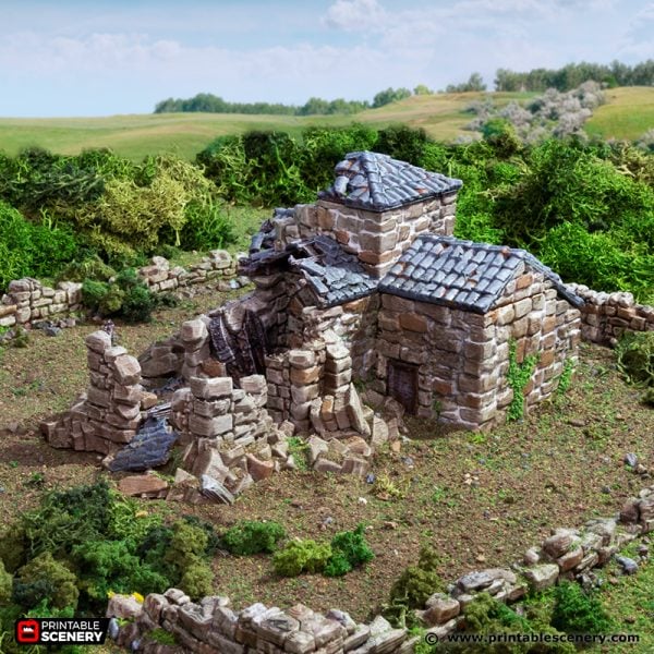 Ruined French Mausoleum STL