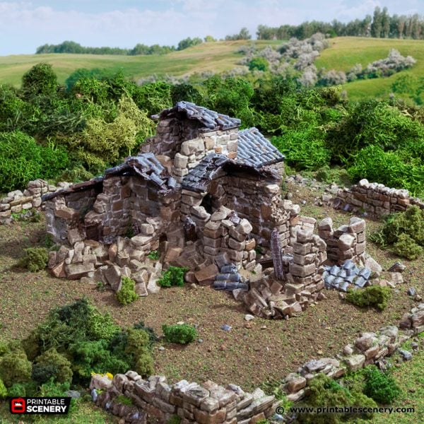 Ruined French Mausoleum STL