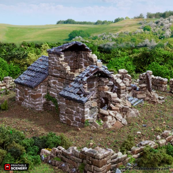 Ruined French Mausoleum STL