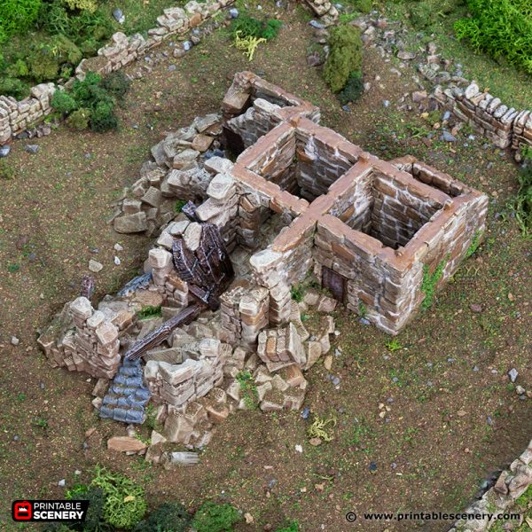 Ruined French Mausoleum STL