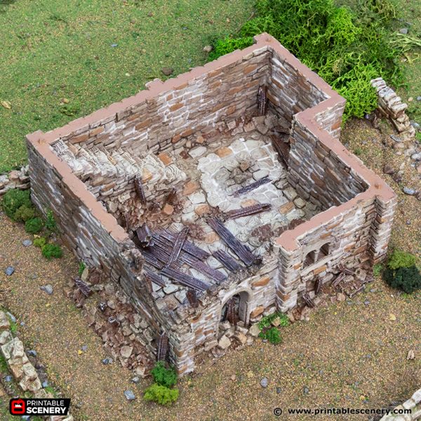 Ruined Norman Stone Keep STL