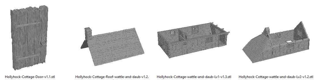 Wattle and Daub Hollyhock Cottage Reference