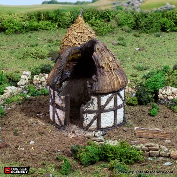 Ruined Small Round House STL