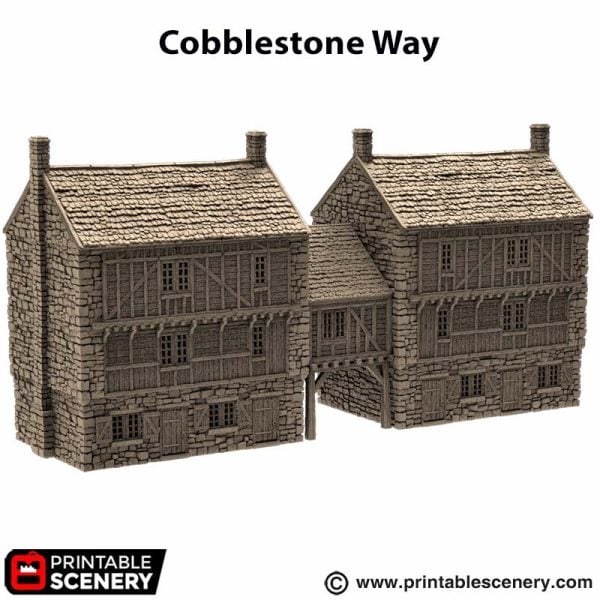 Cobblestone Way Buildings STL