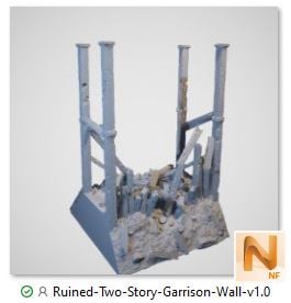 3D Printed Ruined Garrison Walls