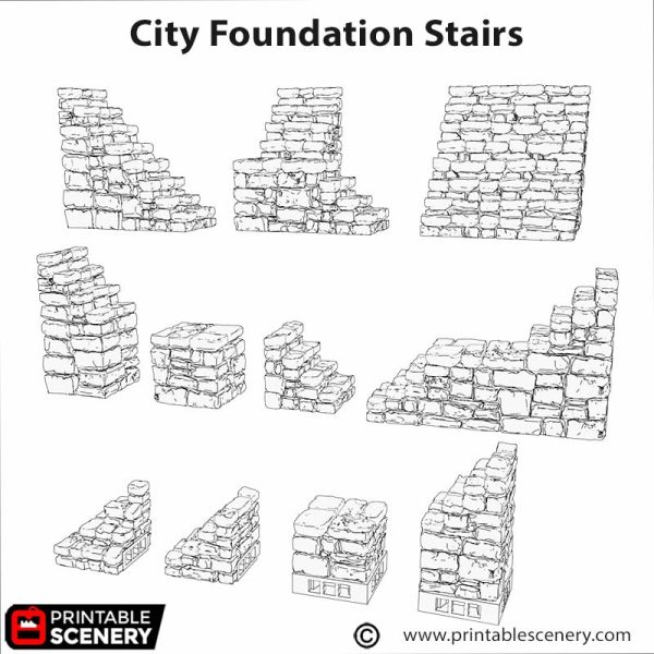 City Foundations OpenLOCK Stairs STL