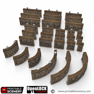 OpenLOCK City Foundation Port Walls STL