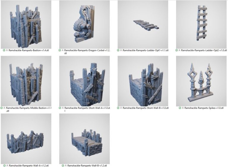 Ramshackle Ramparts - Printable Scenery