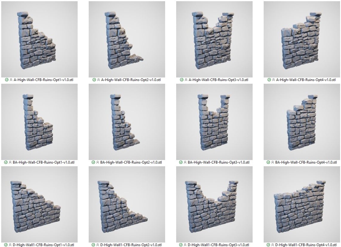 Ruined City Foundations 3D print file