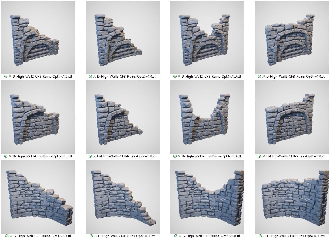Ruined City Foundations 3D print file