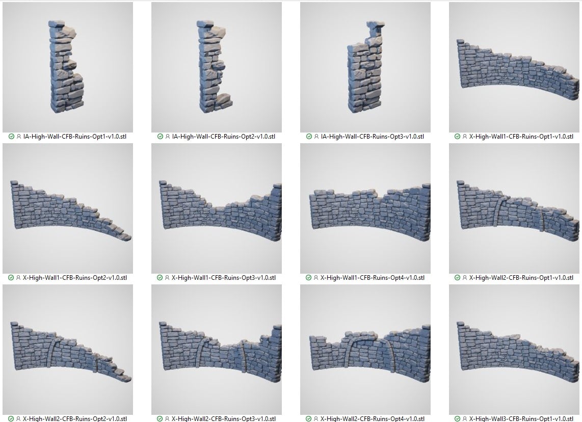 Ruined City Foundations 3D print file