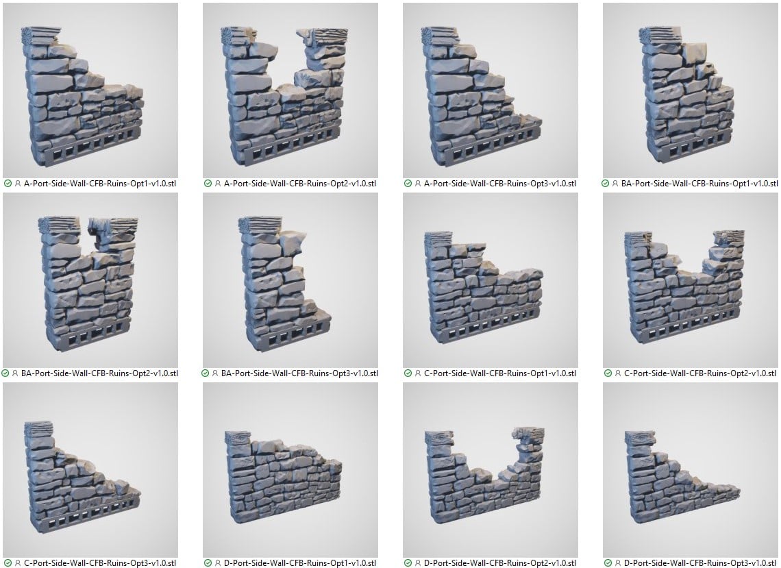Ruined City Foundations 3D print file