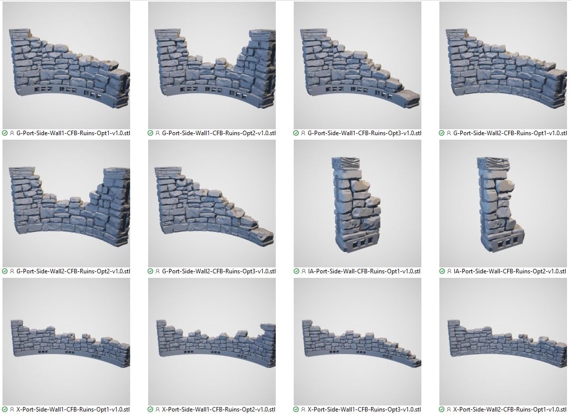 Ruined City Foundations 3D print file