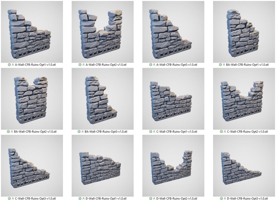 Ruined City Foundations 3D print file