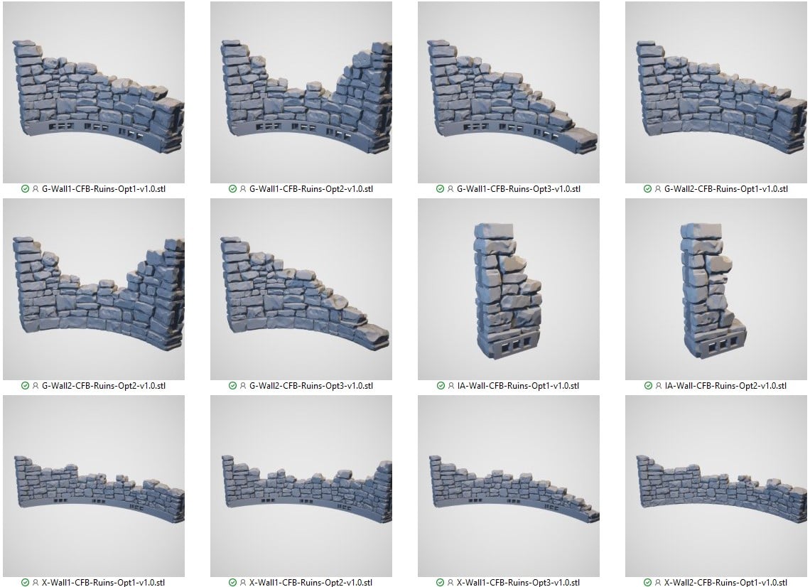 Ruined City Foundations 3D print file