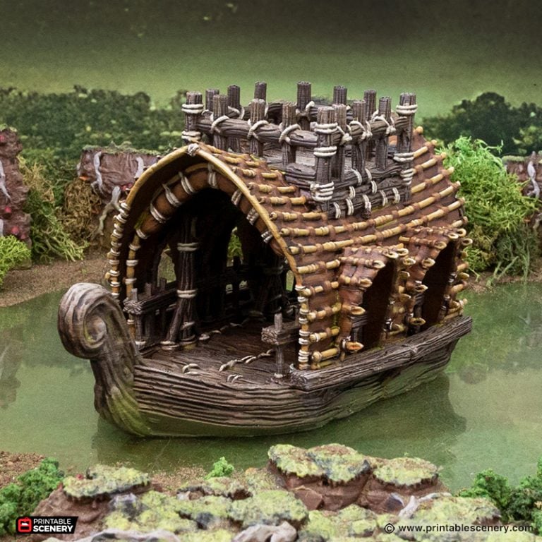 Swamp Boats Printable Scenery