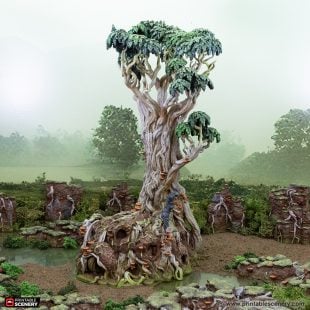 Giant Swamp Tree and Hovel STL