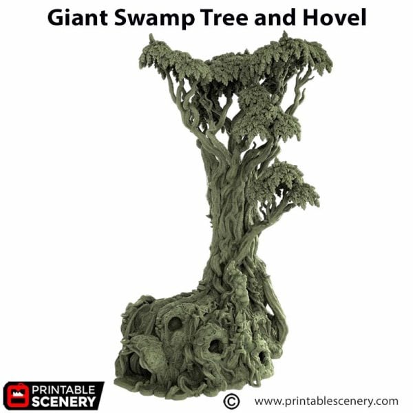Giant Swamp Tree and Hovel STL