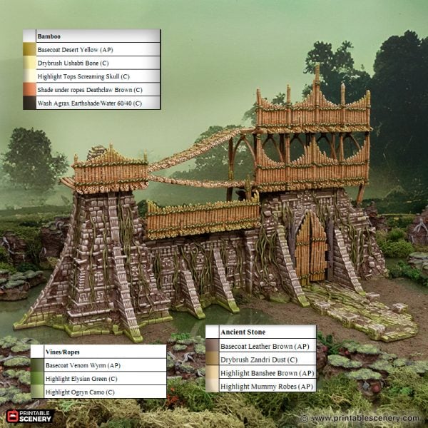 Bamboo Fort Walls STL