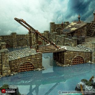 Port Lifting Bridge 3d print file