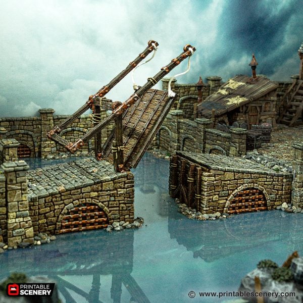 Port Lifting Bridge 3d print file