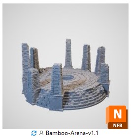 Whole version Bamboo Arena 3d printed
