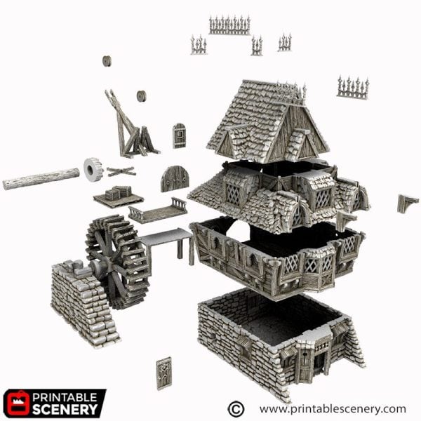 City Watermill 3D Print