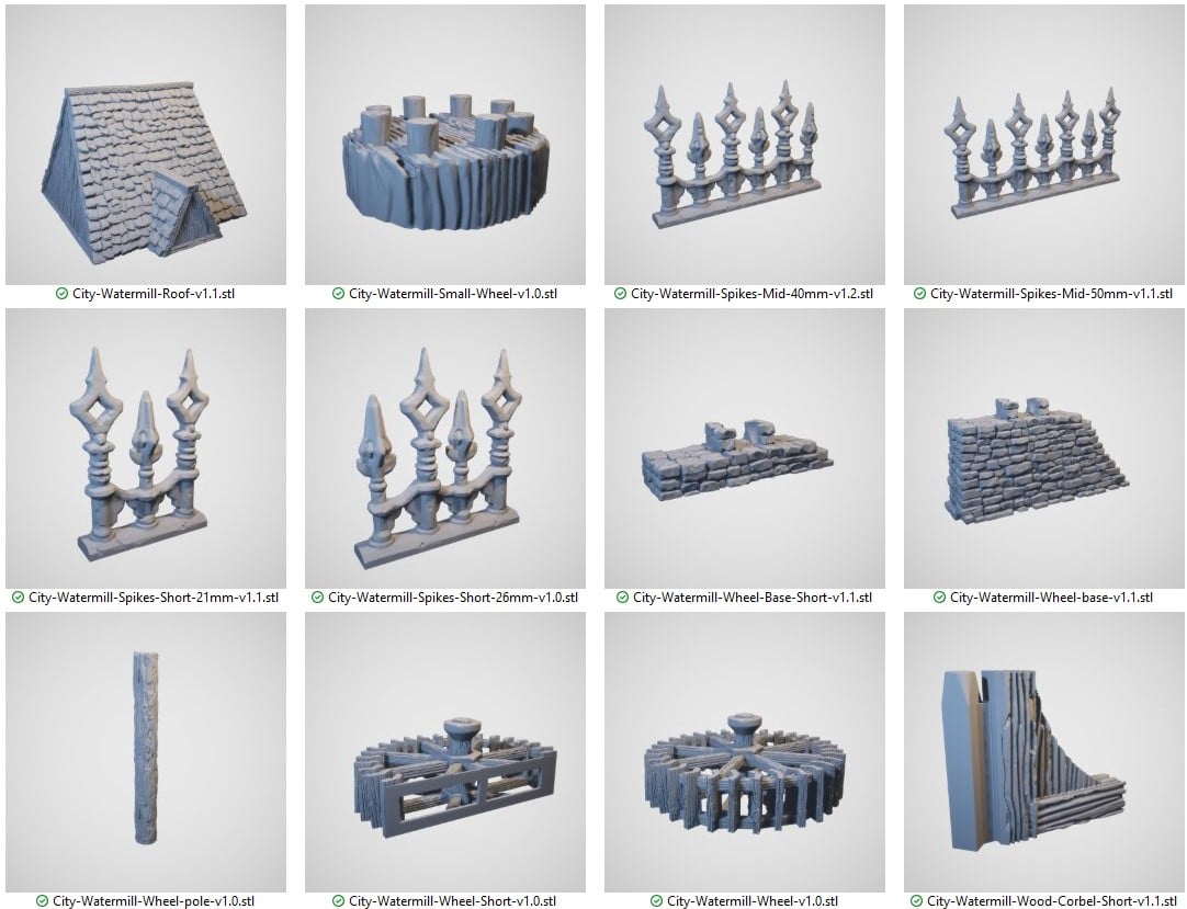 City Watermill 3d Print