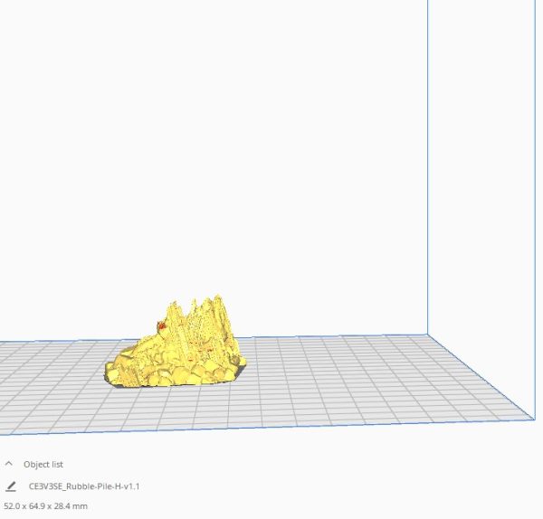 3d Printed Rubbles Piles and Scatter