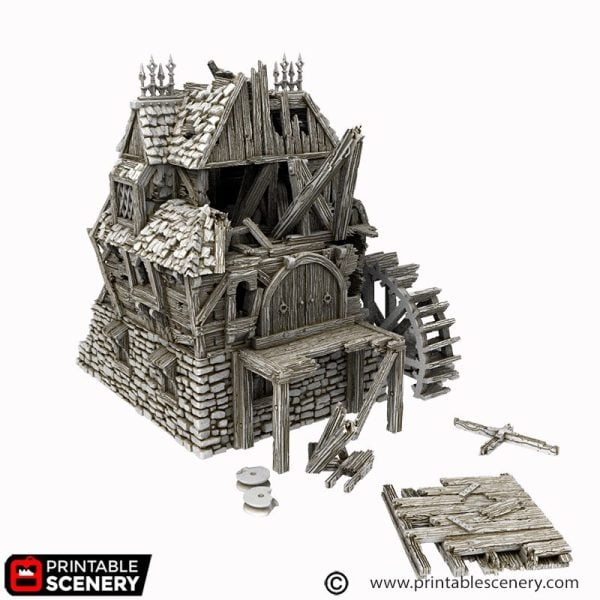 Ruined City Watermill 3d print file