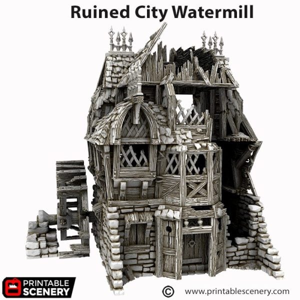Ruined City Watermill 3d print file