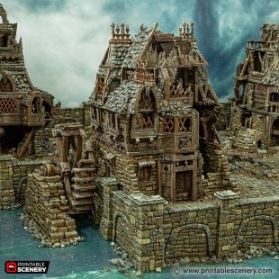 Ruined City Watermill 3d print file