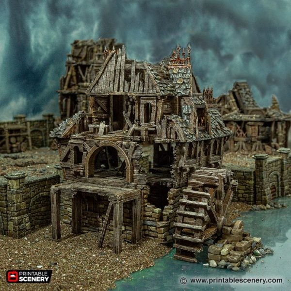 Ruined City Watermill 3d print file