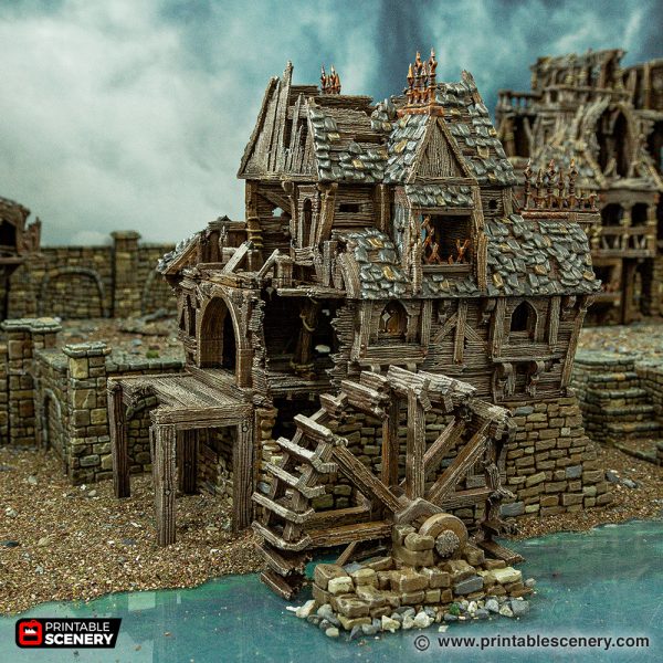 Ruined City Watermill 3d print file