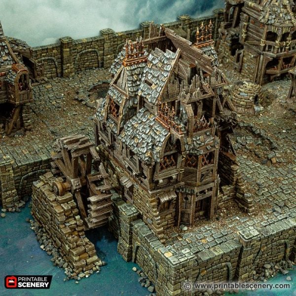 Ruined City Watermill 3d print file
