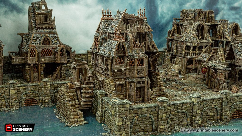 Ruined City Watermill 3d print file