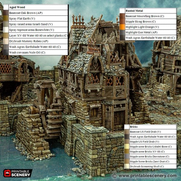 Ruined City Watermill 3d print file
