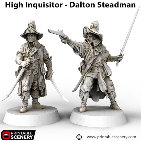 3D printed High Inquisitor - Dalton Steadman mini warband