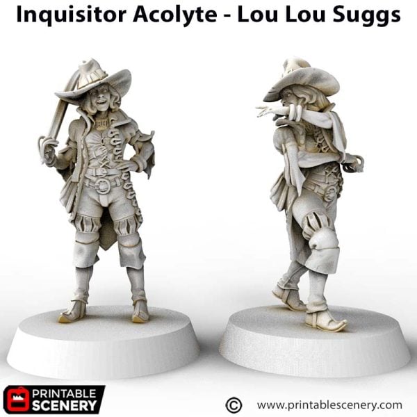 Inquisitor Acolyte - Lou Lou Suggs STL mini Warband
