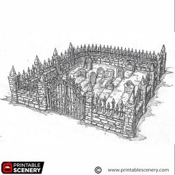 OpenLOCK Graveyard - Printable Scenery